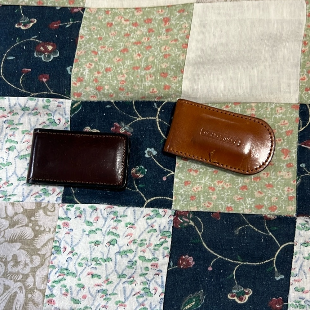 Two money clips light and dark brown 2 for $5